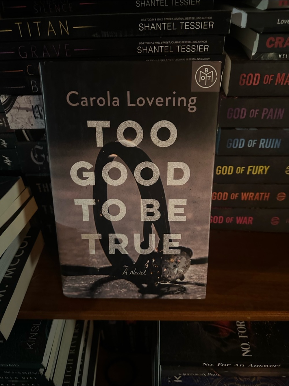 Carola Lovering "Too Good to Be True" Hardcover Book - Black & Gray